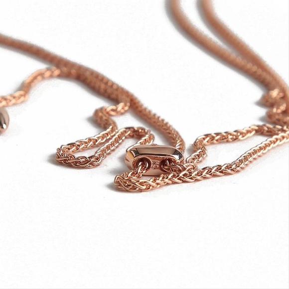 NWT Kendra Scott Simon Rose Gold Frame Necklace - Picture 3 of 4